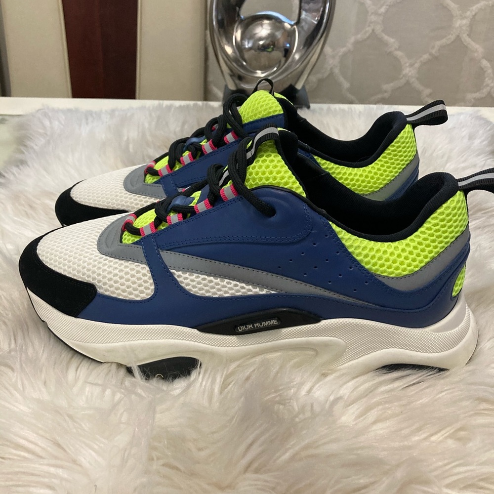 B22 SNEAKER
Blue Calfskin with Yellow and White Technical Mesh - Picture 4 of 16